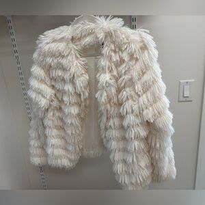 fab'rik Cream Textured Jacket